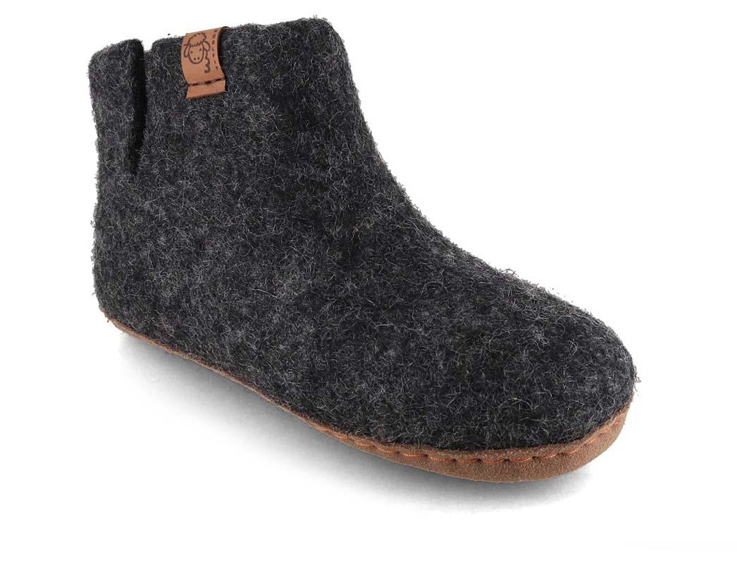WoolFit� Yeti Kids Filz Boots, dark grey