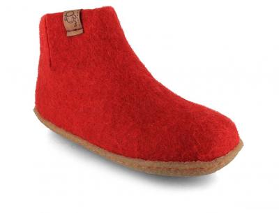 WoolFit� Yeti Kids Gummisohle, red