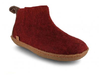 WoolFit� Yeti H�ttenschuhe mit Gummisohle, dunkelrot69,90