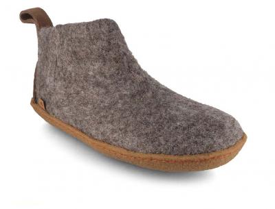 WoolFit� Yeti H�ttenschuhe mit Gummisohle, steingrau #v