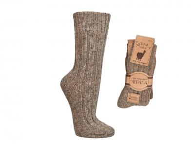 WoolFit Alpaka Wollsocken aus 100% Naturfaser, beige
