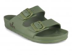Thies vegane Badesandale Ecofoam, khaki