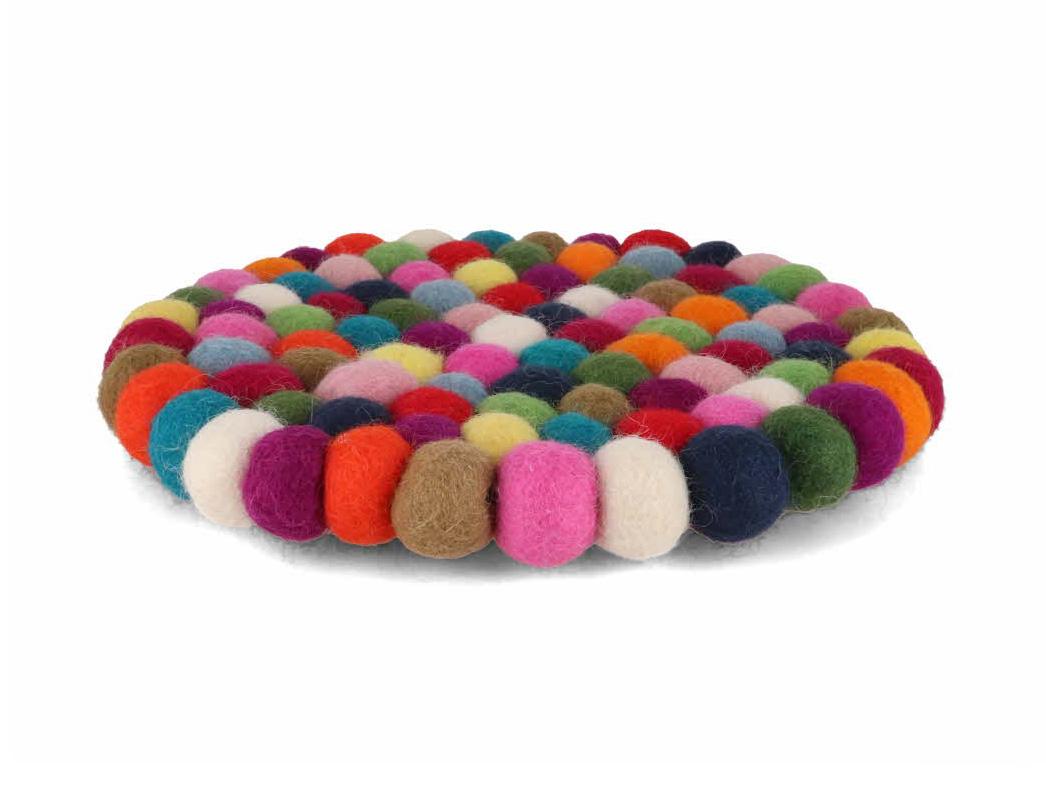 GURU SHOP Sottobicchieri Quadrati In Feltro Di Lana – Grigio Chiaro 20x20 Cm, Fatti A Mano In Nepal, Proteggi Mobili Con Stile